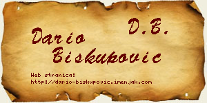 Dario Biskupović vizit kartica